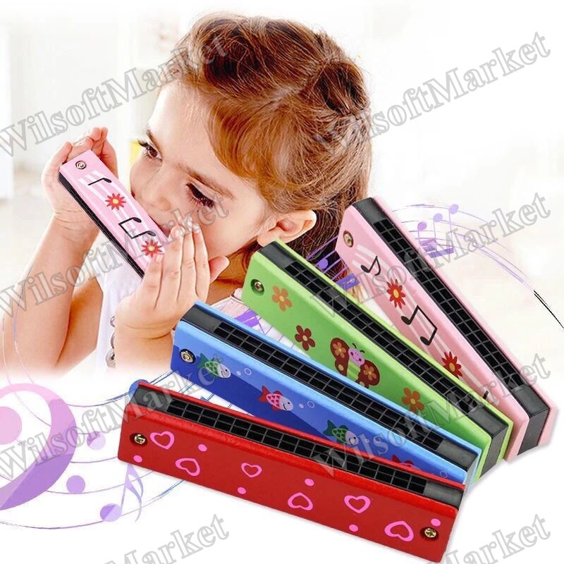 Harmonica en bois pour enfant, jouet musical éducatif