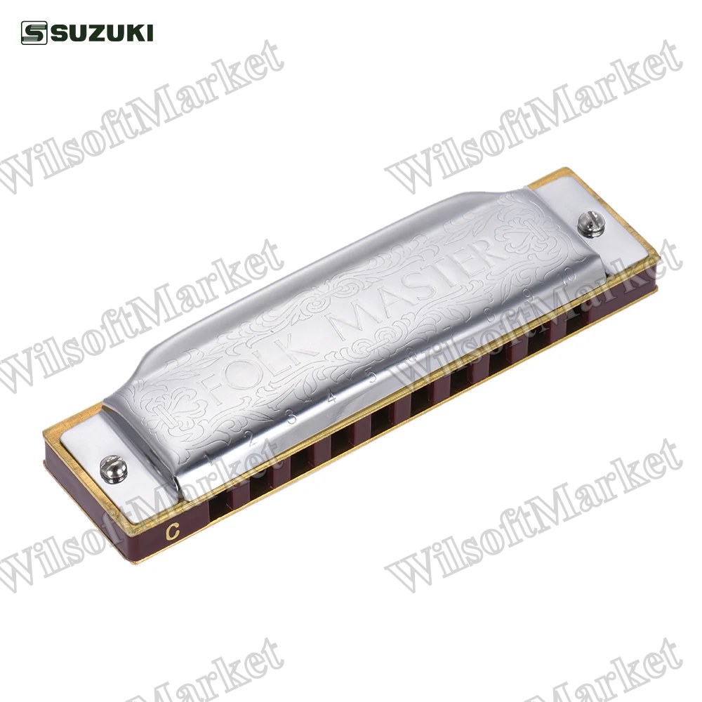 Harmonica blues Folkmaster 10 trous, 20 tons, tonalité C