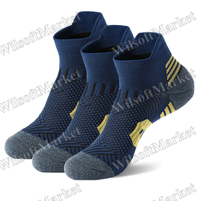 Lot de 3 paires de chaussettes de sport à séchage rapide, semelle éponge