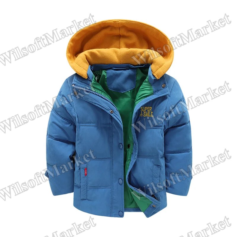Manteau d'hiver pour garçons 2025 - Veste matelassée chaude avec capuchon pour enfants 3-10 ans