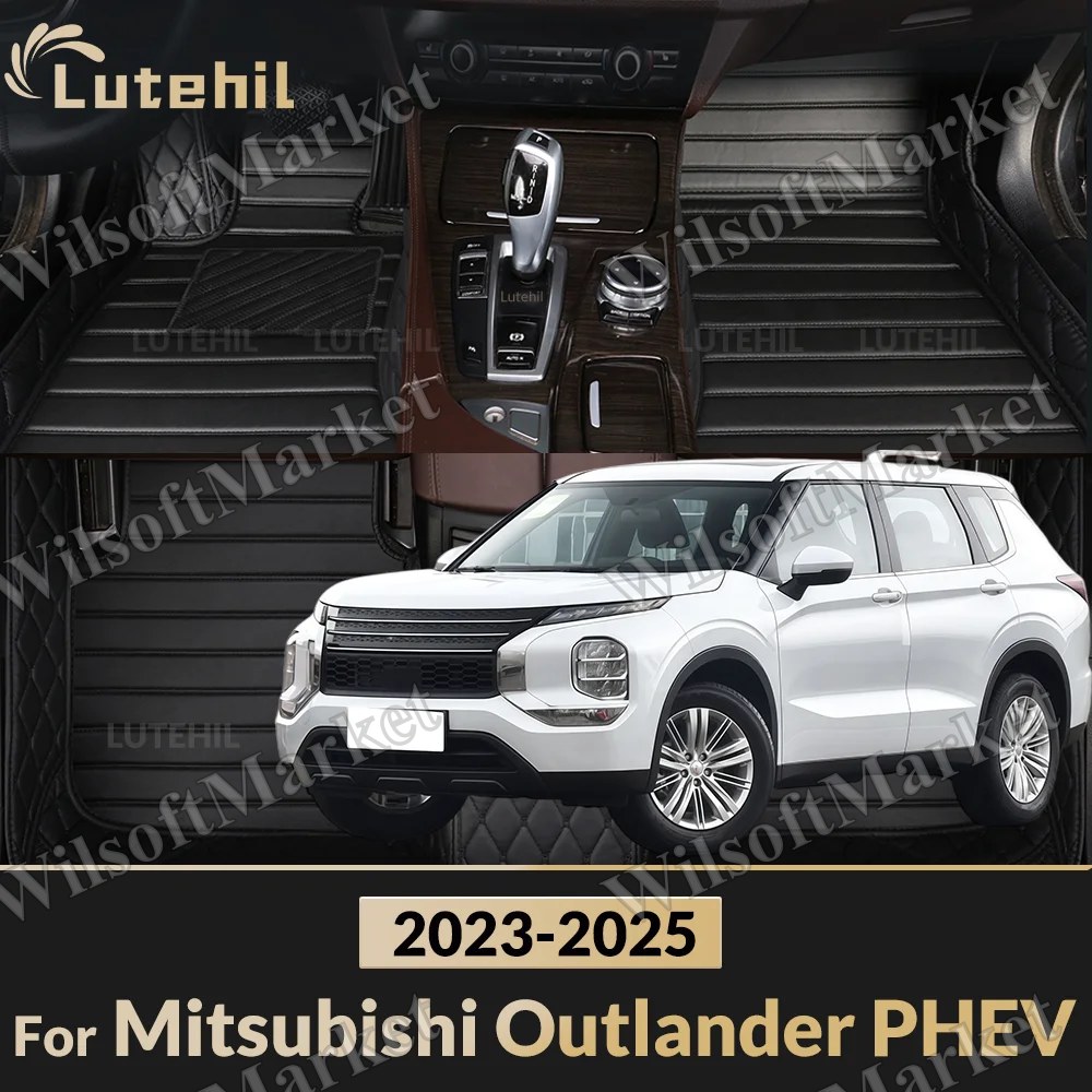 Tapis de sol pour Mitsubishi Outlander PHEV GN 5/7 places 2023-2025 - Ensemble complet avec doublure de coffre