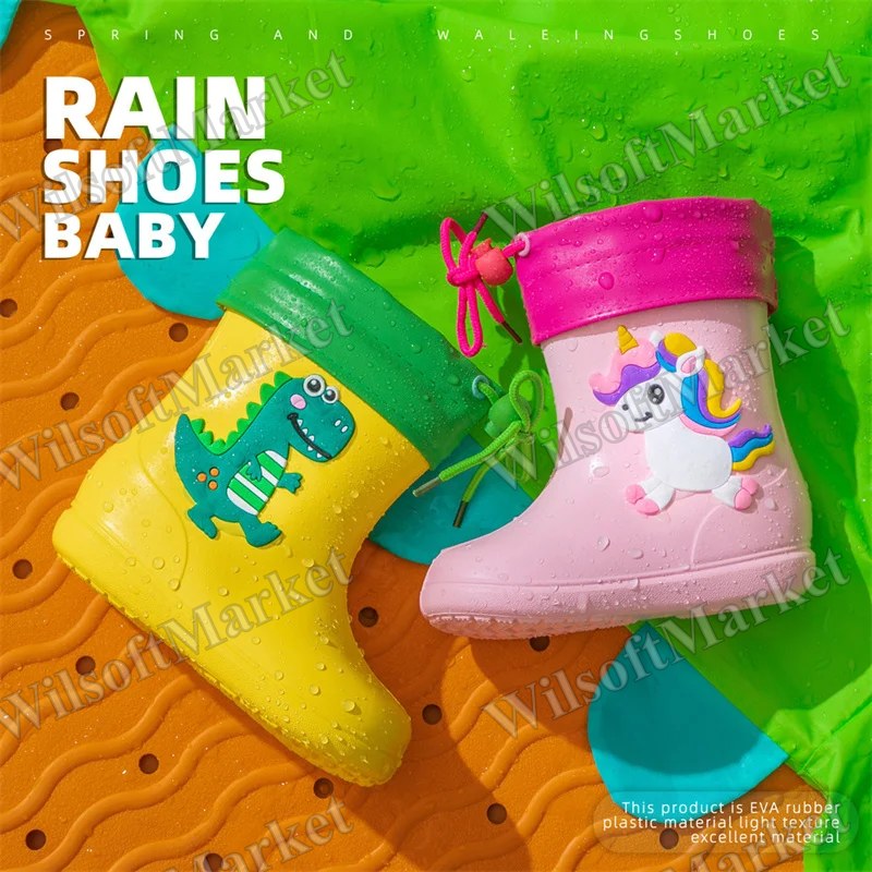 Bottes de pluie pour enfants avec motifs mignons - Imperméables et antidérapantes