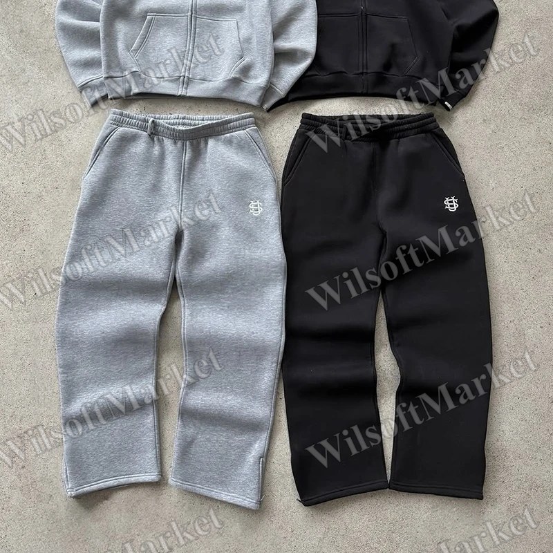 Pantalon de jogging automnal à cordon et fermeture éclair, style hip-hop Y2K taille haute