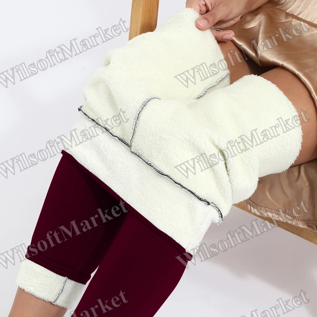 Legging thermique d'hiver pour femme – taille haute, épais et chaud
