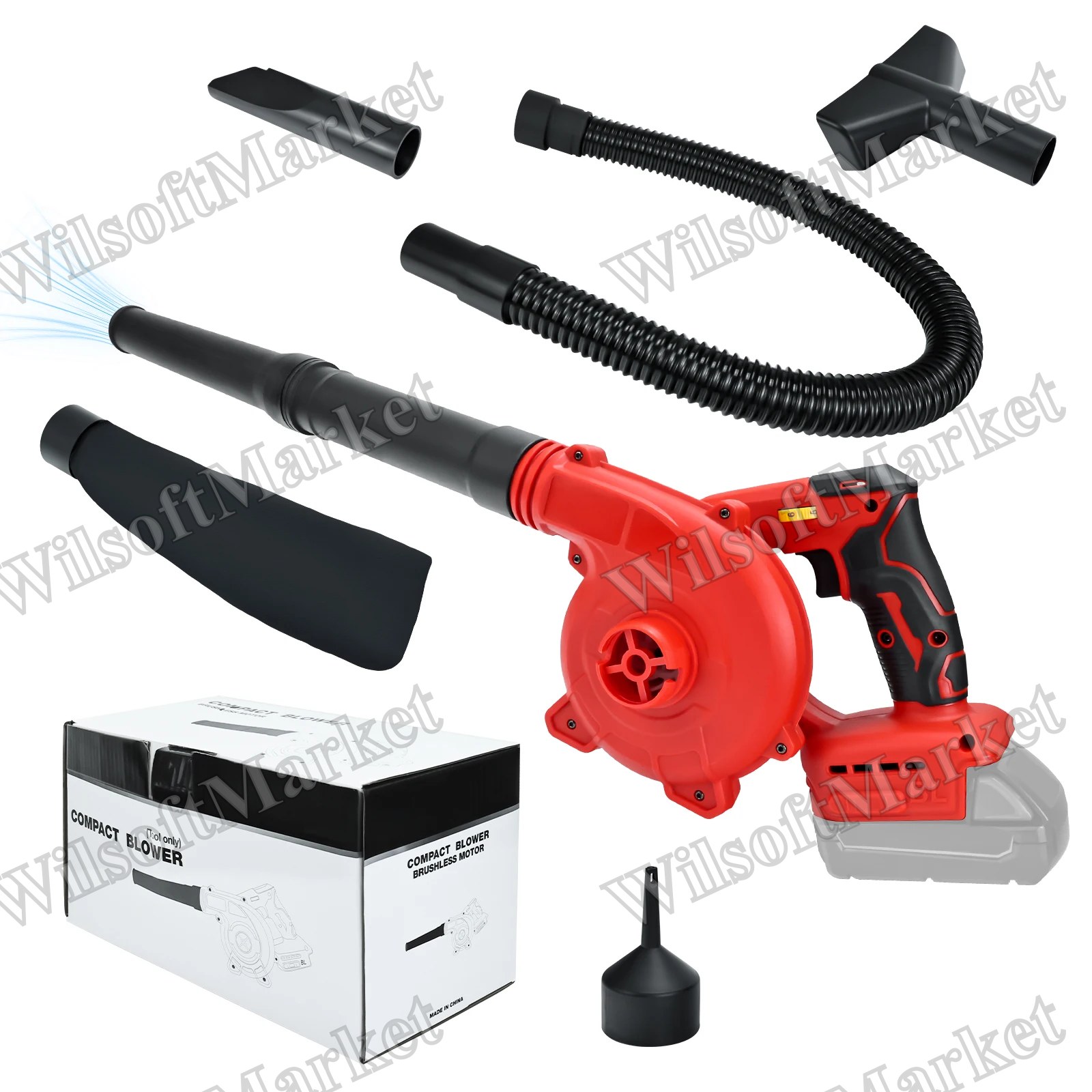Souffleur à feuilles sans fil sans balais Milwaukee 18V 6 vitesses 180 mi/h 2 en 1 aspirateur électrique (batterie non incluse)