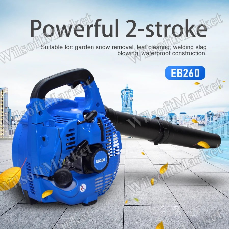Souffleur à feuilles EB260 à essence 2 temps – Puissant souffleur à essence pour le jardinage, le déneigement et le nettoyage