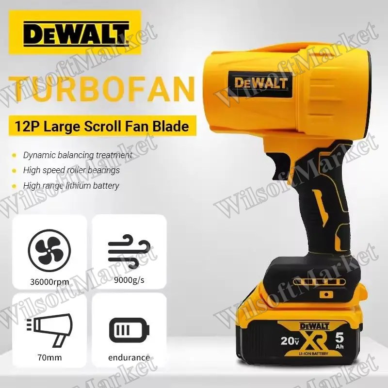 Souffleur sans fil DEWALT Brushless Turbo 800G - Ventilateur portatif 20V avec batterie rechargeable