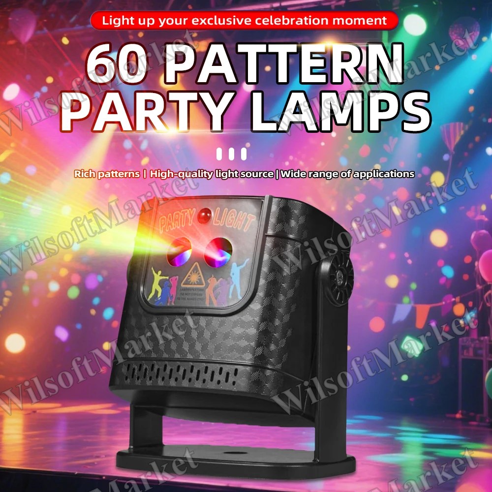 Projecteur laser stroboscopique alimenté par USB pour fêtes DJ, discothèque et décoration d'événements