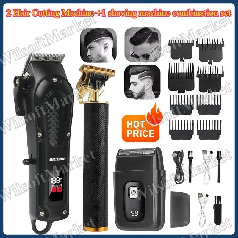 Tondeuse à cheveux T9 Vintage 2026 pour hommes – Machine de coupe électrique, rasoir à barbe rechargeable