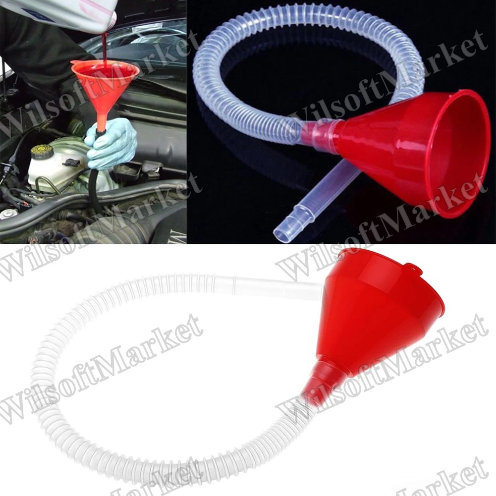 Entonnoir universel pour automobile et moto avec tube télescopique détachable
