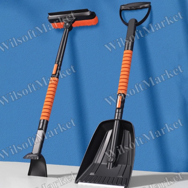 Racloir à glace et brosse à neige 5 en 1 rétractable pour automobile