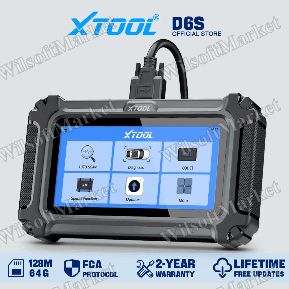 Outil de diagnostic automobile XTOOL D6S - Scanner OBD2 tous systèmes avec 30+ services et mise à jour gratuite à vie