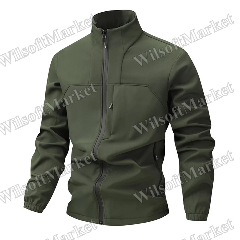 Veste softshell pour homme mode automne-hiver avec polaire intégrée, coupe-vent imperméable pour l'extérieur