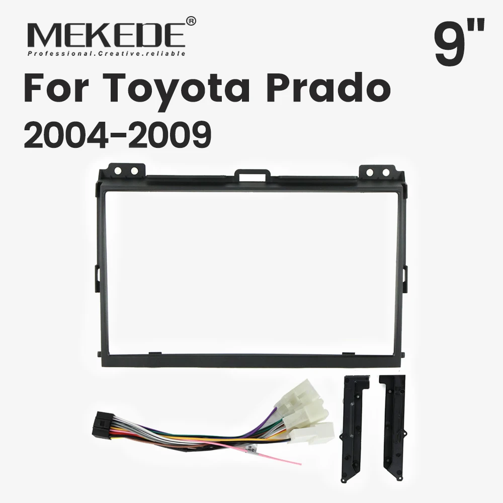 Kit d'adaptation de radio Dash pour Toyota Prado 2004-2009 – Panneau de façade, harnais et cadre de console centrale