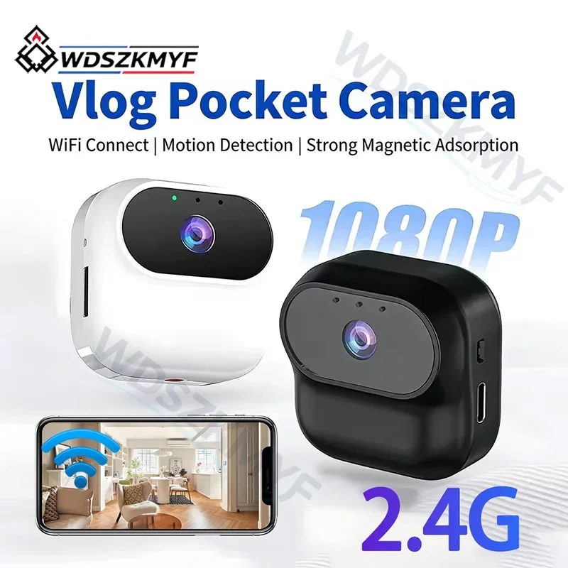 Mini caméra 1080P WiFi pour maison intelligente avec suivi de mouvement