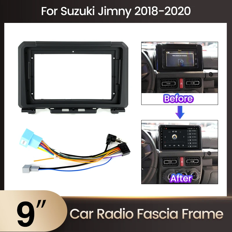 Cadre de câblage MEKEDE pour Suzuki Jimny 2018-2020 – Pochette de montage radio 9 pouces