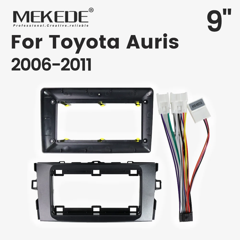 Cadre de façade et harnais MEKEDE pour autoradio Toyota Auris 2006-2011
