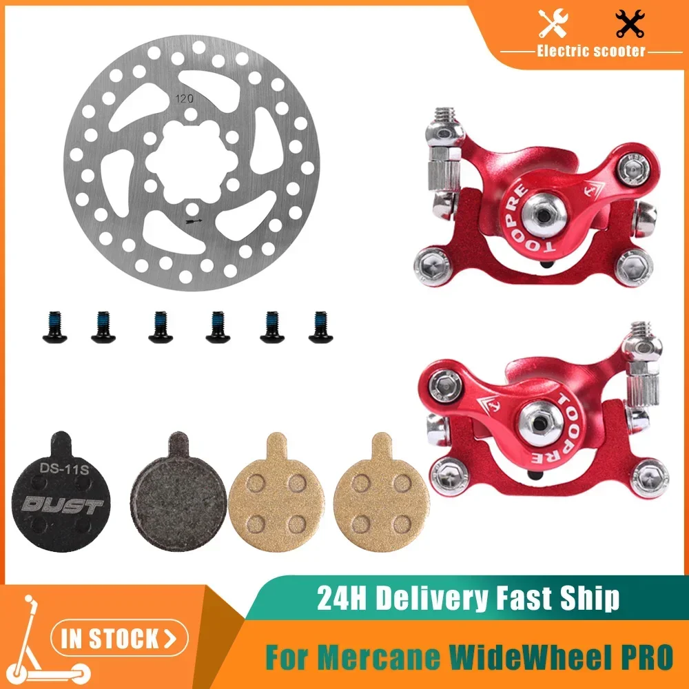 Plaquettes de frein et étrier de frein pour trottinette électrique Mercane WideWheel PRO - Disque de frein 120 mm