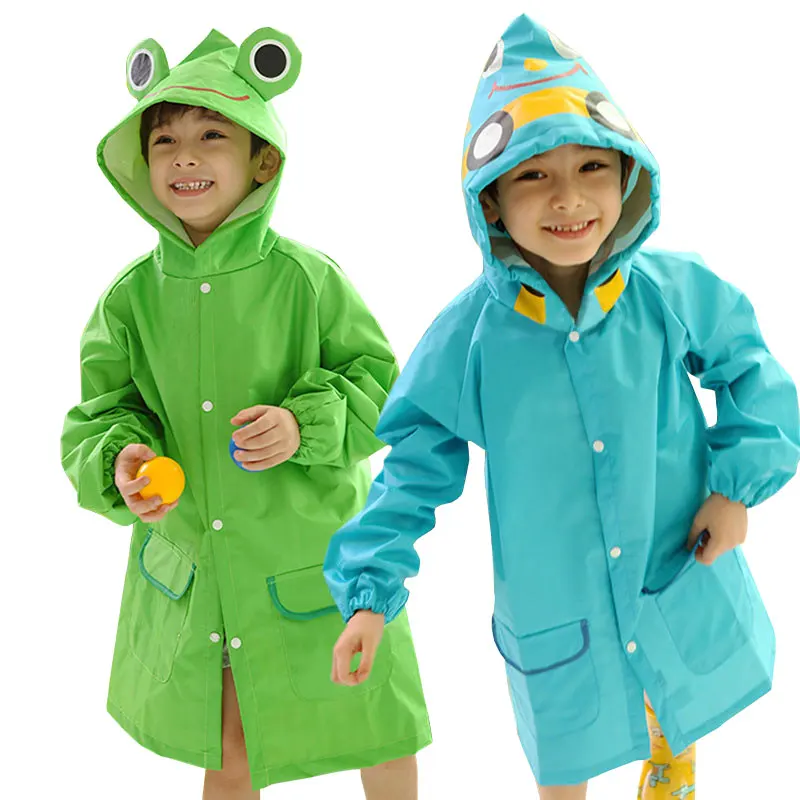 Poncho de pluie pour enfants avec motifs animaux amusants, imperméable et coloré