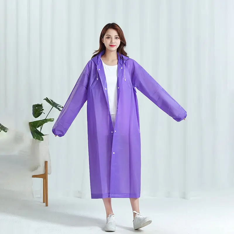 Imperméable à capuche unisexe en EVA – Poncho de pluie imperméable pour randonnée et tourisme