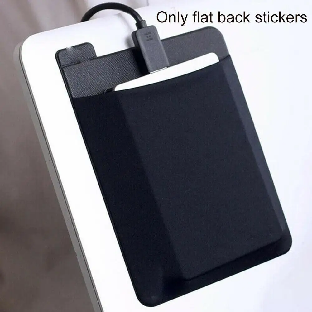 Pochette de rangement adhésive pour laptop - Sac arrière pour souris, disque dur et accessoires