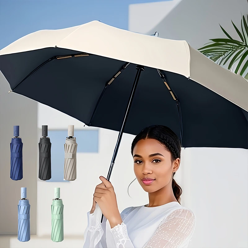 Parapluie automatique ouverture/fermeture résistant au vent pour hommes et femmes