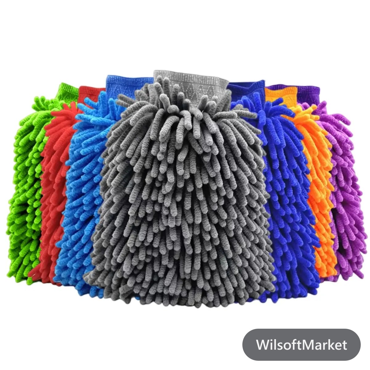 Gant de Lavage Auto en Microfibre Double Face Chenille Gants Ultra Absorbants Éponge de Lavage Voiture sans Rayures Nettoyage Microfibre Auto