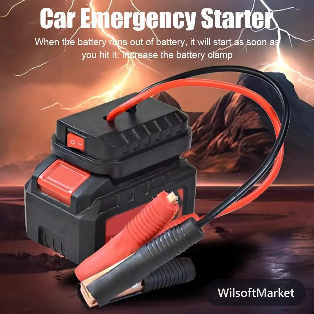 Igniter Jump Starter for Makita Daiyi Lithium Battery Booster Cable Adapter Emergency Power Kit DIY Converter With Clip