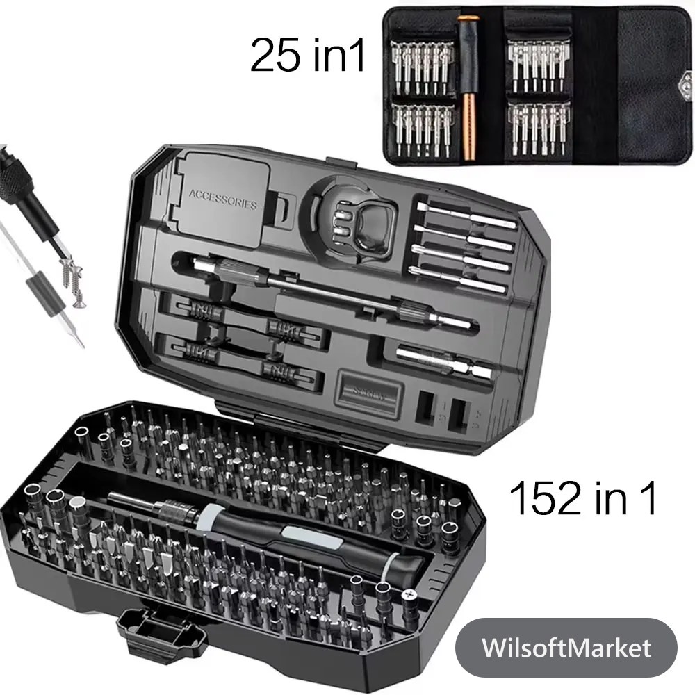 Precision Screwdriver Set, Laptop Tool Kit, 152/25 in 1 Professional Computer Screwdriver Repair Kit T5 T6 Torx Screwdriver