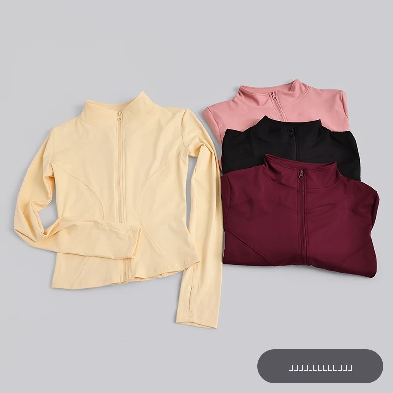 Veste de yoga zippée pour femme S-3XL avec trous pour les pouces, coupe ajustée, respirante, idéale pour la gym, la course, l'entraînement et le quotidien