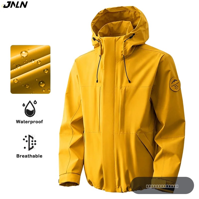 JNLN Veste de randonnée imperméable pour hommes et femmes, coupe-vent pour trekking, camping, alpinisme, sport de plein air, manteau de pluie coupe-vent unisexe