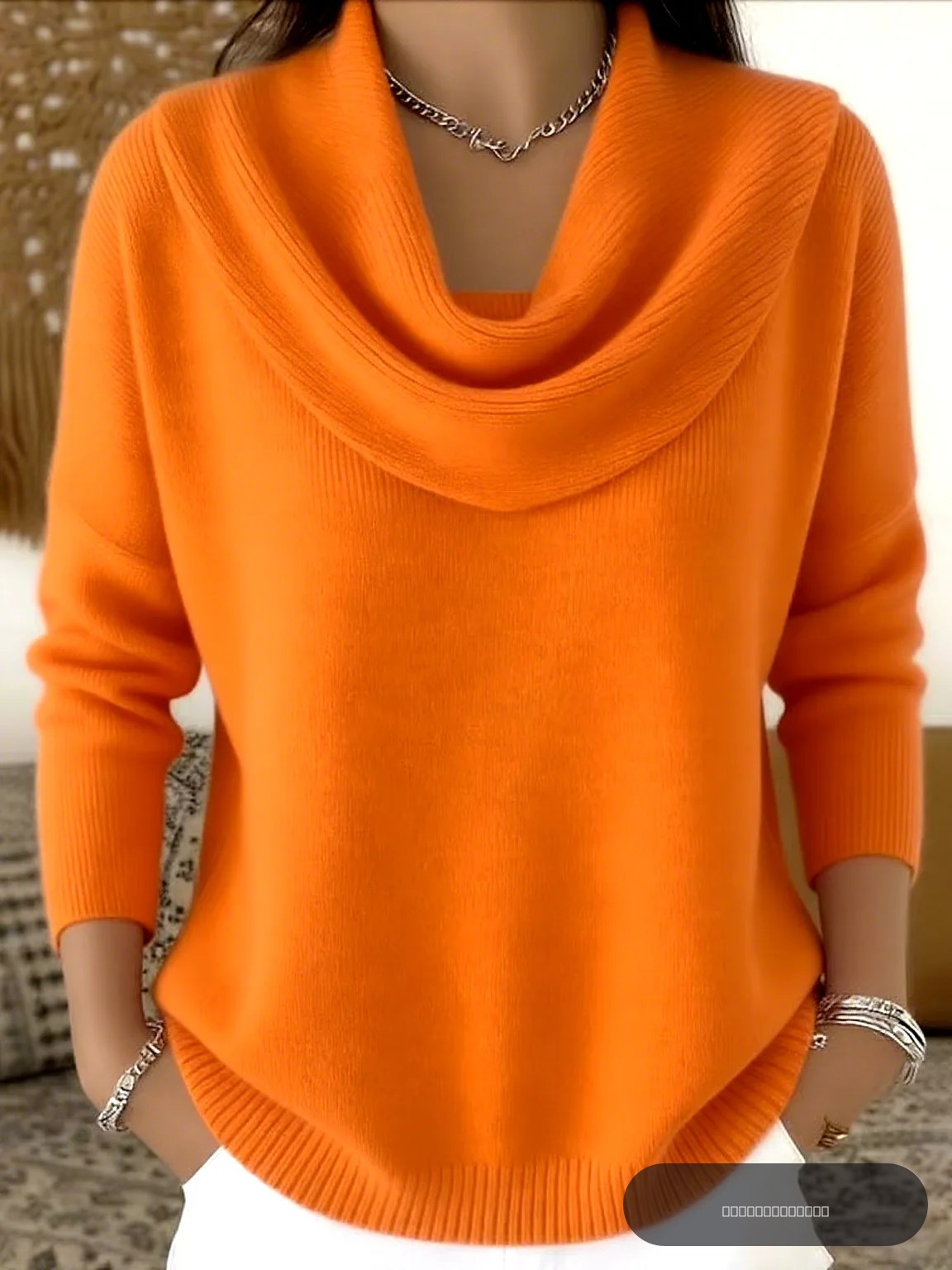 Pulls à manches longues de couleur unie pour femmes, collection automne/hiver 2026, vêtements en maille tendance et élégants pour dames