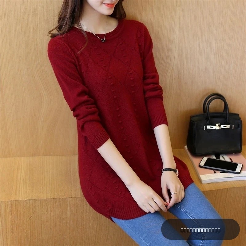 Pullover à manches longues et col rond pour femmes, pulls chauds décontractés, pull mi-long, pull slim pour filles, automne et hiver