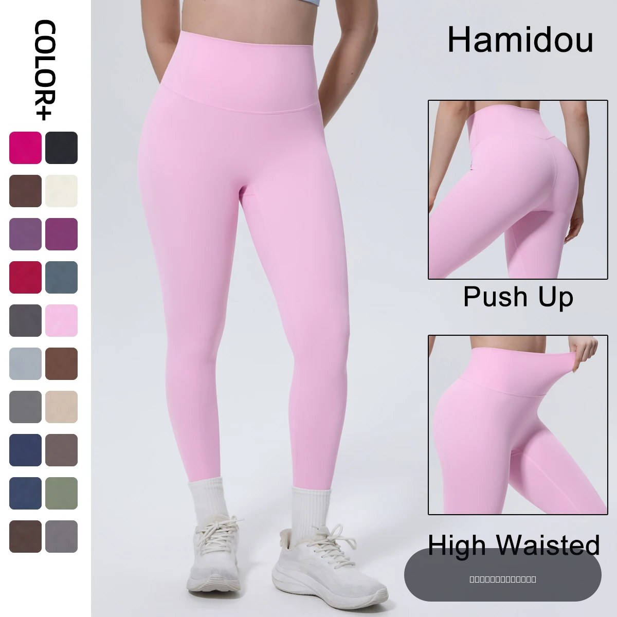 Pantalon de yoga et de course à séchage rapide à taille haute pour activités de plein air, fitness, course à pied, cyclisme, pantalon push-up, legging, pantalon de sport d'été