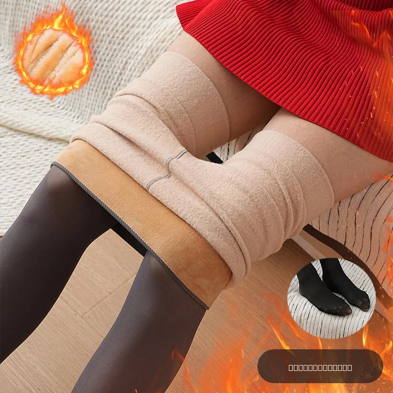 Collants thermiques femme hiver chauds translucides polaire élastiques fins ou épais Thermo Leggings sexy
