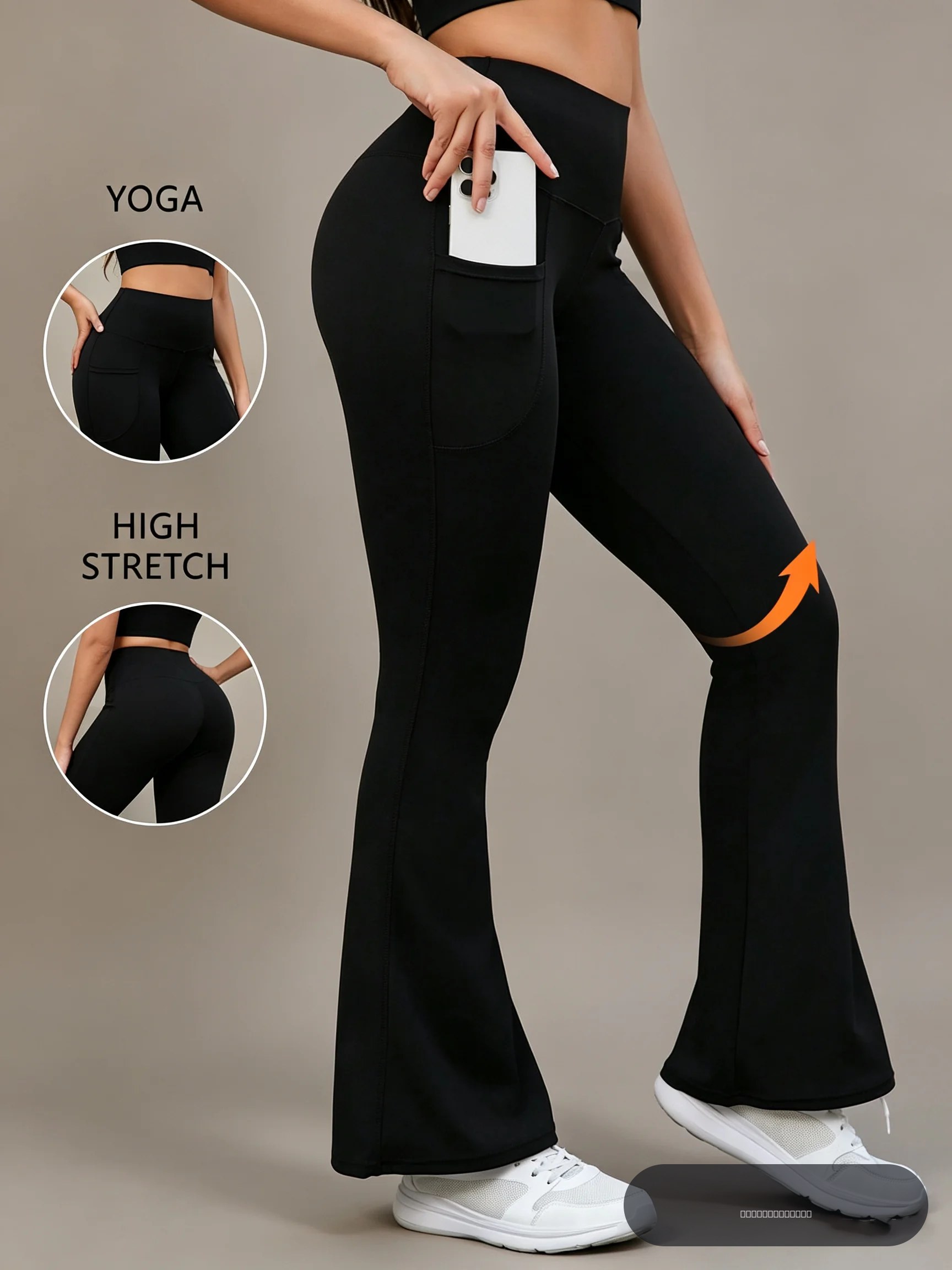 Nouveaux leggings taille haute pour femmes, effet galbant, coupe évasée, pantalons de yoga moulants, pantalons à jambes larges, coupe ajustée, pour le fitness, la course et les sports de plein air