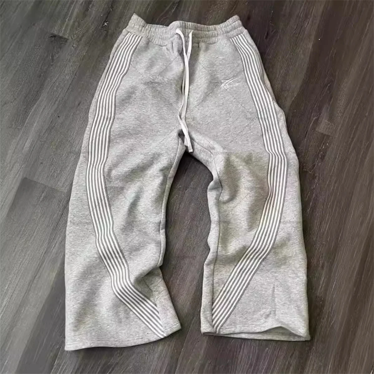 Pantalon ample à jambes droites pour hommes et femmes, décontracté, rayé, tendance, marque de rue, Hip-hop, Jogging, Harajuku, été 2025